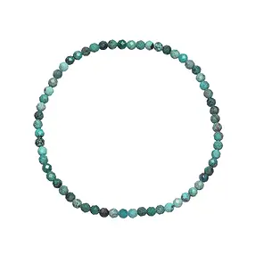 Bracelet, Turquoise (stab.), 03mm beads, faceted, 19cm | Marco Schreier