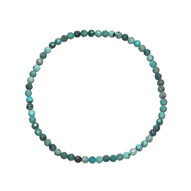 Bracciale, Turchese (stab.), perline da 03 mm, sfaccettate, 19 cm | Marco Schreier