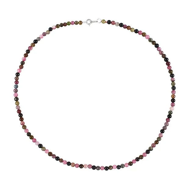 Tourmaline (multicolour) necklace, beads (04mm) | gems, healing stones & jewelry