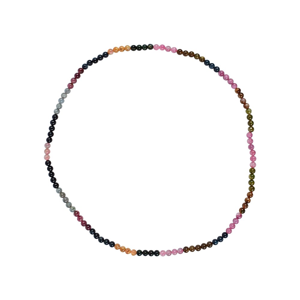 Chaîne (Colliers de perles), Tourmaline (multicolore), 05mm/50cm, bande élastique | Marco Schreier