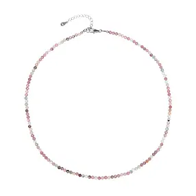 Kette Turmalin, Kugeln (3mm), facettiert, rhodiniert | Marco Schreier