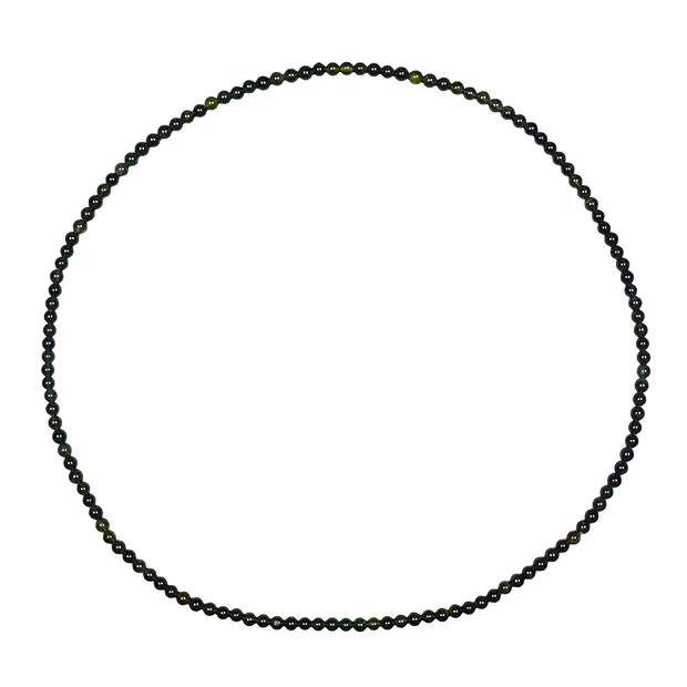 Collar Turmalina (verde), 04,5mm/52cm, cinta elástica | Marco Schreier