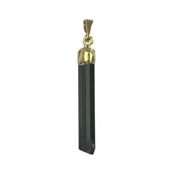 0615623023 Tourmaline (green) pendant, rough crystal (15mm), 3.5 - 4.5cm, galvanic cap | Marco Schreier