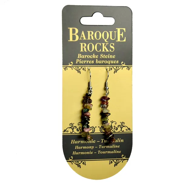 Earrings Baroque Classic, tourmaline | wholesaler gems, healing stones & jewelry
