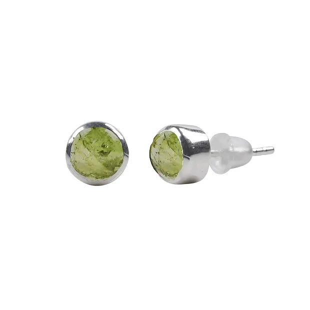 Ohrstecker Turmalin (grün) rund (4mm), 0,6cm | Edelsteine, Heilsteine & Schmuck
