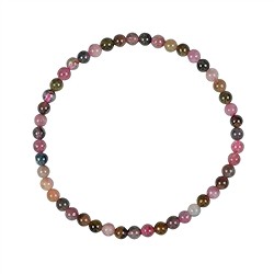 0615650104 Bracelet, Tourmaline (multicolour), 04mm beads | gems, healing stones & jewelry