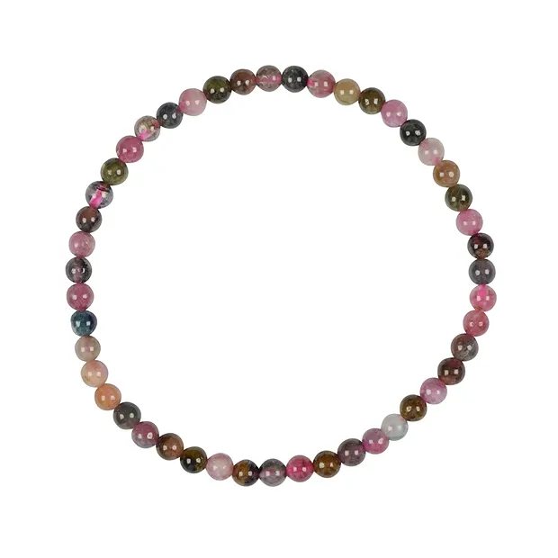 Pulsera, turmalina (coloreada), 04mm cuentas | Marco Schreier