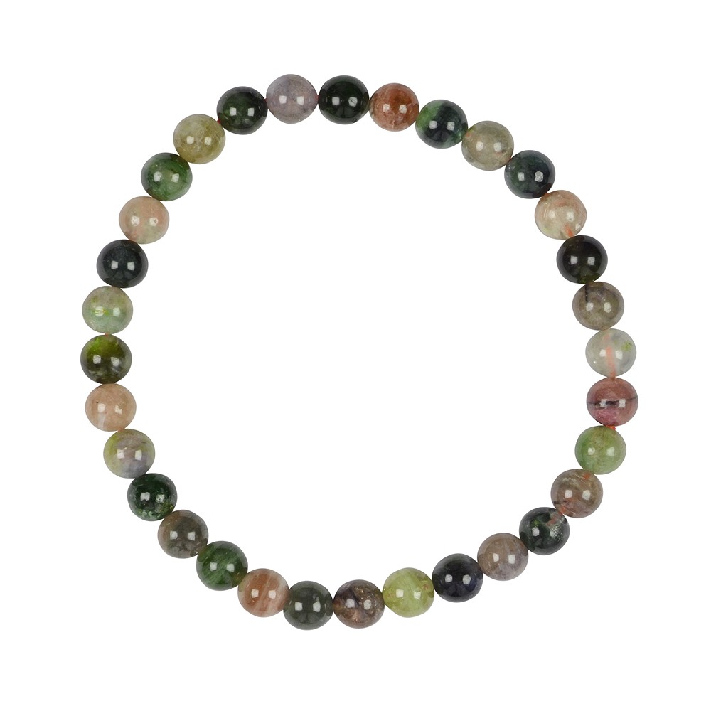 Bracelet, Tourmaline (multicolour), 06mm beads | gems, healing stones & jewelry