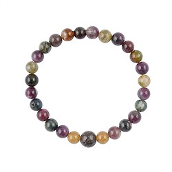 0615650207 Armband, Turmalin bunt, Dino-Knochen, 14cm (für Kinder) | Marco Schreier