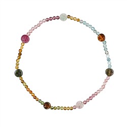 0615650212 Pulsera de turmalina (bolas, monedas), 2 mm, facetada | Marco Schreier