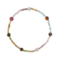 0615650212 Bracelet en tourmaline (boules, pièces), 2 mm, facetté | Marco Schreier