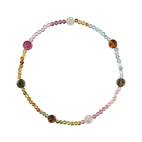 Bracelet en tourmaline (boules, pièces), 2 mm, facetté | Marco Schreier