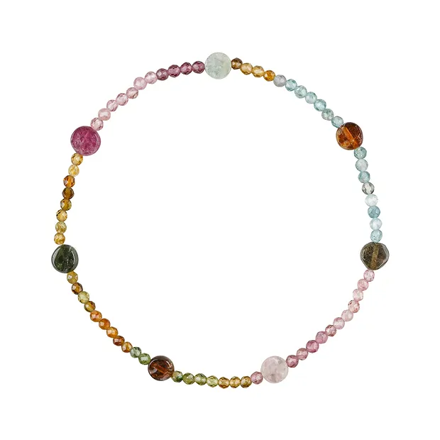 Bracelet en tourmaline (boules, pièces), 2 mm, facetté | Marco Schreier