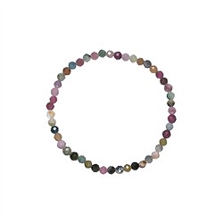 0615650231 Bracelet, Tourmaline (polychrome), 03mm boules, facettes, 14cm (court) | Marco Schreier