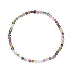 0615651031 Bracciale, Tormalina (colorata), perline da 03 mm, sfaccettate, 19 cm | Marco Schreier