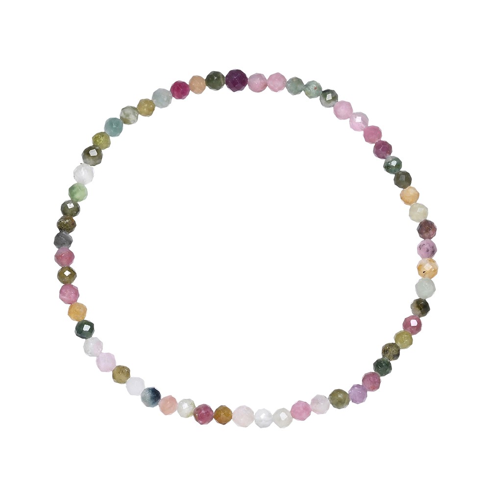 Armband, Turmalin (bunt), 03mm Kugeln, facettiert, 19cm | Marco Schreier