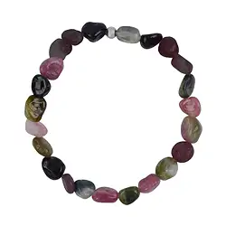 0615660024 Bracelet, Tourmaline (multicolour), 06-08mm nuggets | Marco Schreier