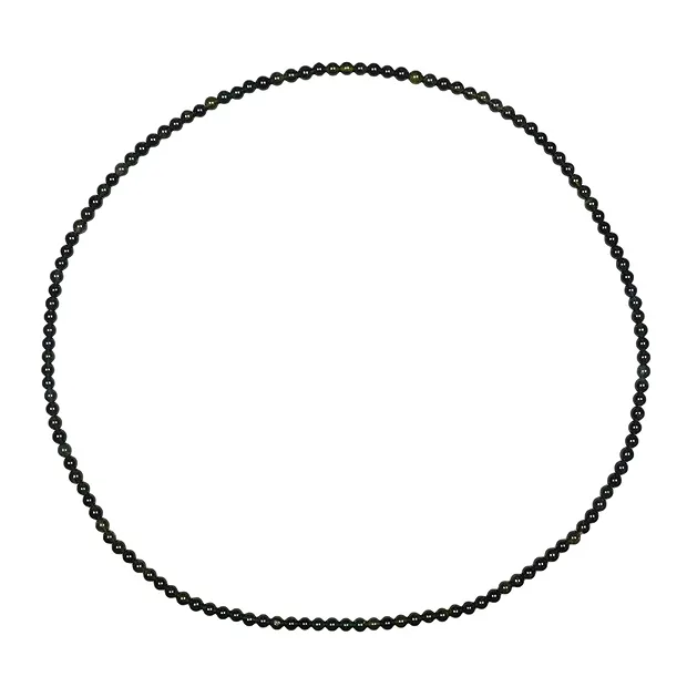Tourmaline (cat's eye) necklace, 04.0mm/52cm, elastic band | Marco Schreier