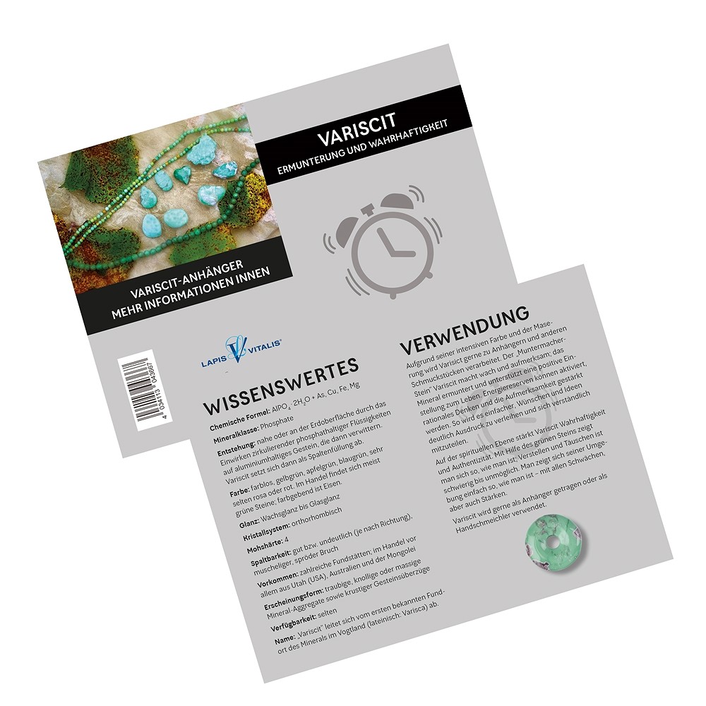 Pendant Variscite "Encouragement and truthfulness" | Marco Schreier