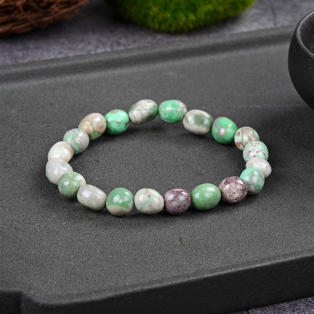 Bracelet, Variscite, 10- 12mm Nuggets | Marco Schreier
