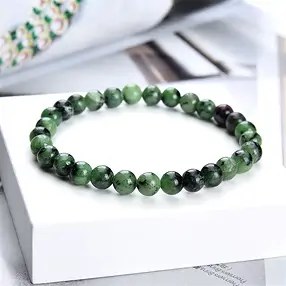 Bracelet, Zoisite, 06mm beads | minerals trade - gems, healing stones & jewelry