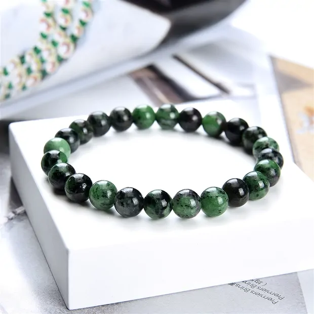 Pulsera, Zoisita, 08mm cuentas | piedras preciosas, piedras curativas y joyería
