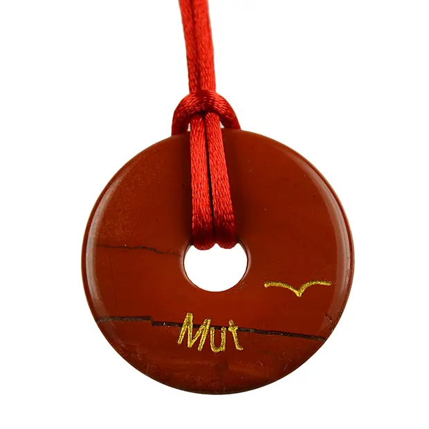 Donut de réalisation de vœux "Courage", Jaspe (rouge) | Marco Schreier