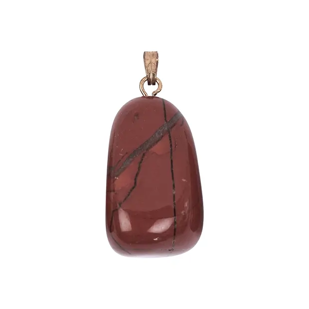 Stiftanhänger Trommelstein Jaspis (6 St./VE) | Edelsteine, Heilsteine & Schmuck