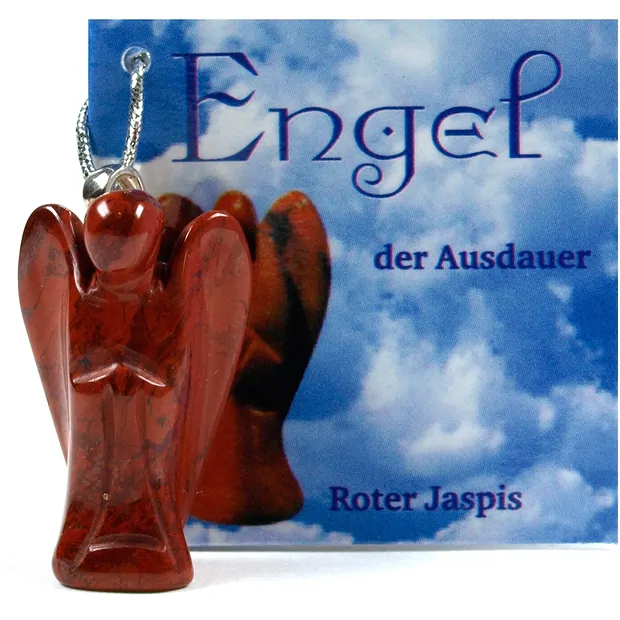 Engel-Anhänger Jaspis rot (Ausdauer), 3cm | GH Edelsteine, Heilsteine & Schmuck