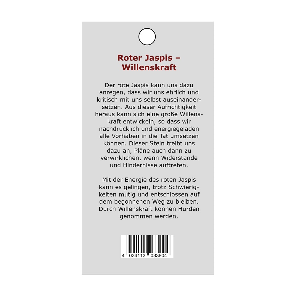 Pendentif pierre de force jaspe rouge (volonté) | Marco Schreier