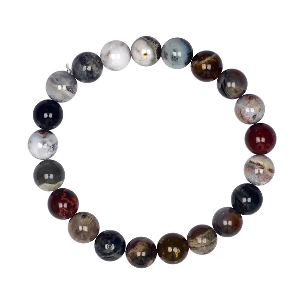 Armband, Ozeanjaspis, 09-10mm Kugeln | Schreier Edelsteine, Heilsteine & Schmuck