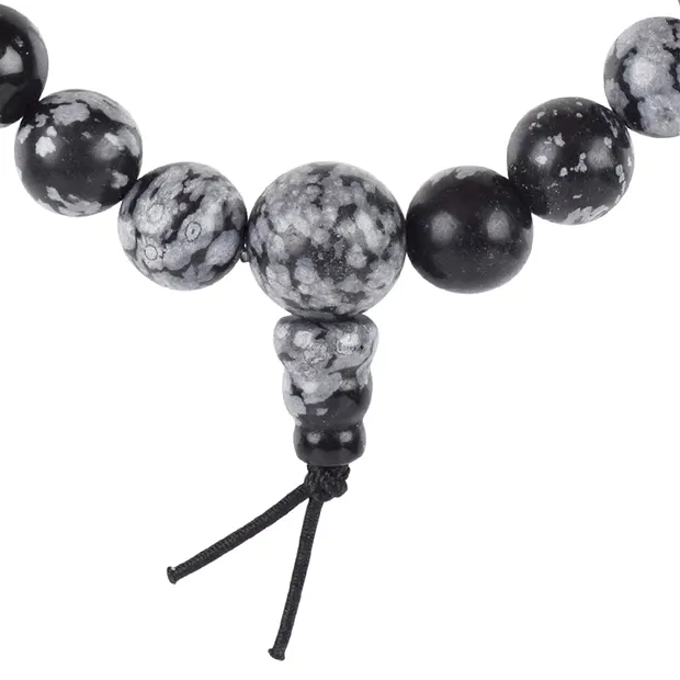 Kraftarmband Obsidian (Schneeflockenobsidian) | Edelsteine, Heilsteine & Schmuck