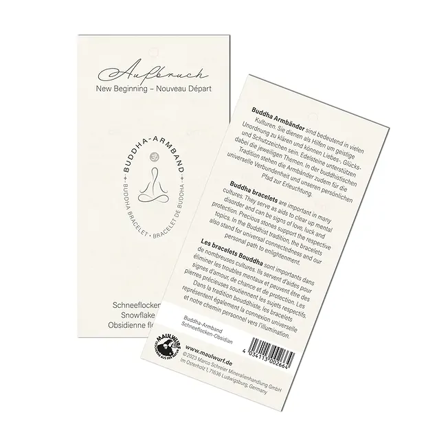 Bracciale del potere in ossidiana (ossidiana a fiocco di neve) | Marco Schreier