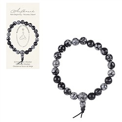 0617150001 Kraftarmband Obsidian (Schneeflockenobsidian) | Edelsteine, Heilsteine & Schmuck