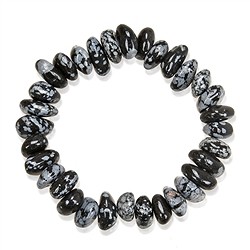 0617150185 Bracelet, Obsidienne (flocons de neige), 06-09 x 14-18mm Nuggets | Marco Schreier