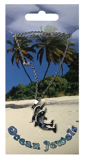 Pendentif double dauphin, Abalone, avec Chaînes | Marco Schreier