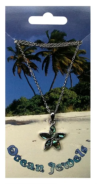 Anhänger Blüte, Paua-Muschel, mit Kette | GH Edelsteine, Heilsteine & Schmuck