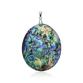 Pendentif Abalone, ovale (57mm), 7,2cm, rhodié | Marco Schreier