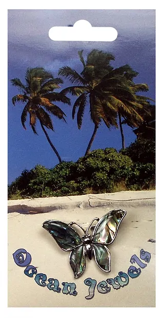 Brosche Schmetterling, Paua-Muschel | Schreier Edelsteine, Heilsteine & Schmuck