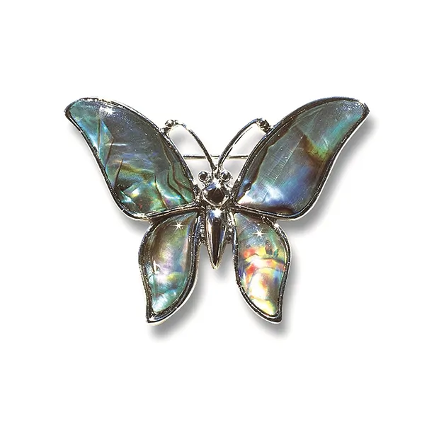 Broche Papillon, Abalone | Pierres précieuses, pierres thérapeutiques & bijoux
