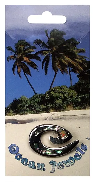 Broche Koru, Concha Paua | piedras preciosas, piedras curativas y joyería