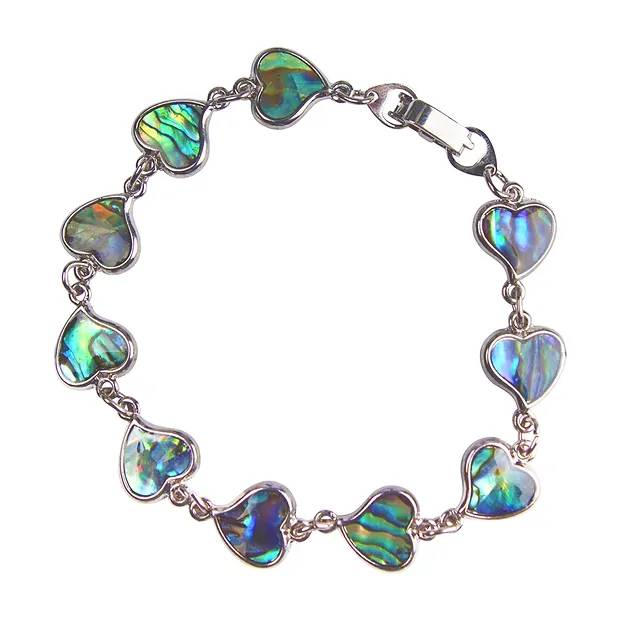Swing heart bracelet, paua shell | wholesaler gems, healing stones & jewelry