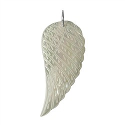 0617525087 Pendant angel wings Mother of Pearl (light), 6.0 cm, right | Marco Schreier