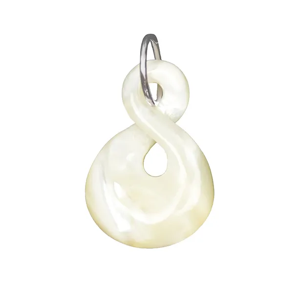 Anhänger Maori-Schlaufe Perlmutt (hell), 3,0cm | Marco Schreier