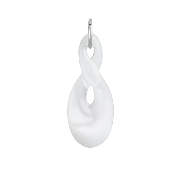 Pendant Maori loop Mother of Pearl (light), 3.0cm | Marco Schreier