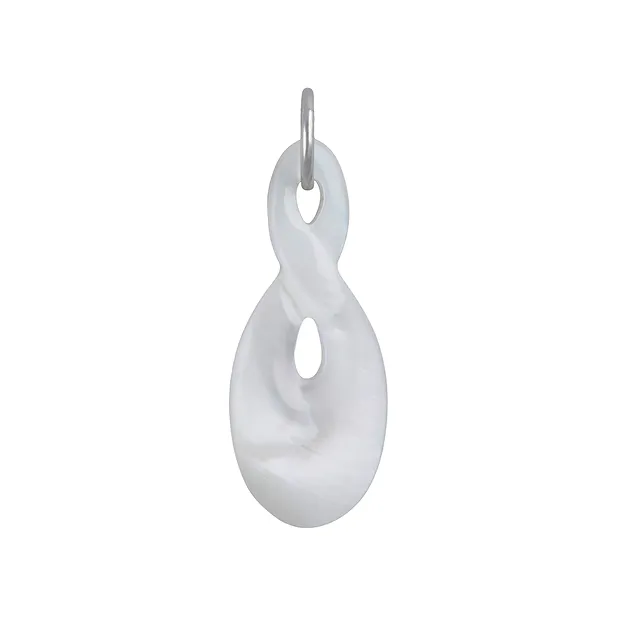 Pendant Maori loop Mother of Pearl (light), 3.3 cm | Marco Schreier