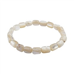 0617550189 Bracelet, Mother of Pearl (light), 09 x 07mm Tönnchen | Marco Schreier