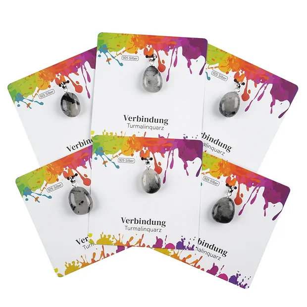 Ciondolo Tormalina quarzo, Pietra burattata piccola, rodiata | Marco Schreier