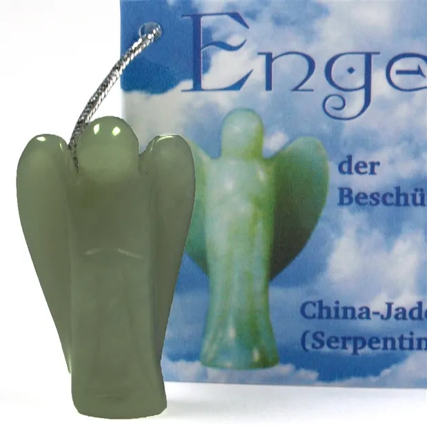 Engel-Anhänger Serpentin (Beschützung), 3,0cm | Edelsteine, Heilsteine & Schmuck