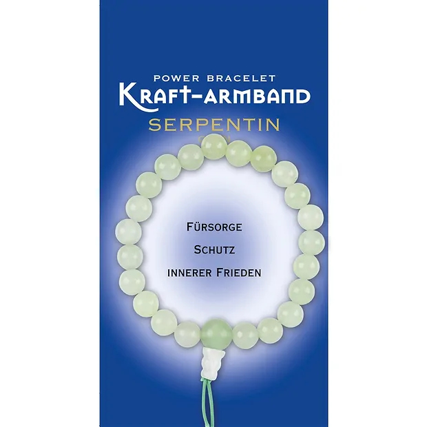 Kraftarmband Serpentin | Schreier Großhändler Edelsteine, Heilsteine & Schmuck